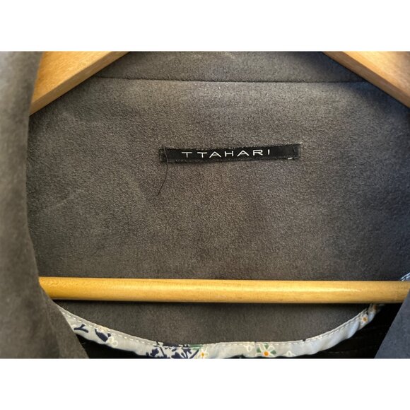 Tahari Womens Gray Suede Moto Jacket Zip Front Modern Chic Outerwear XL Fallcore - Picture 3 of 7